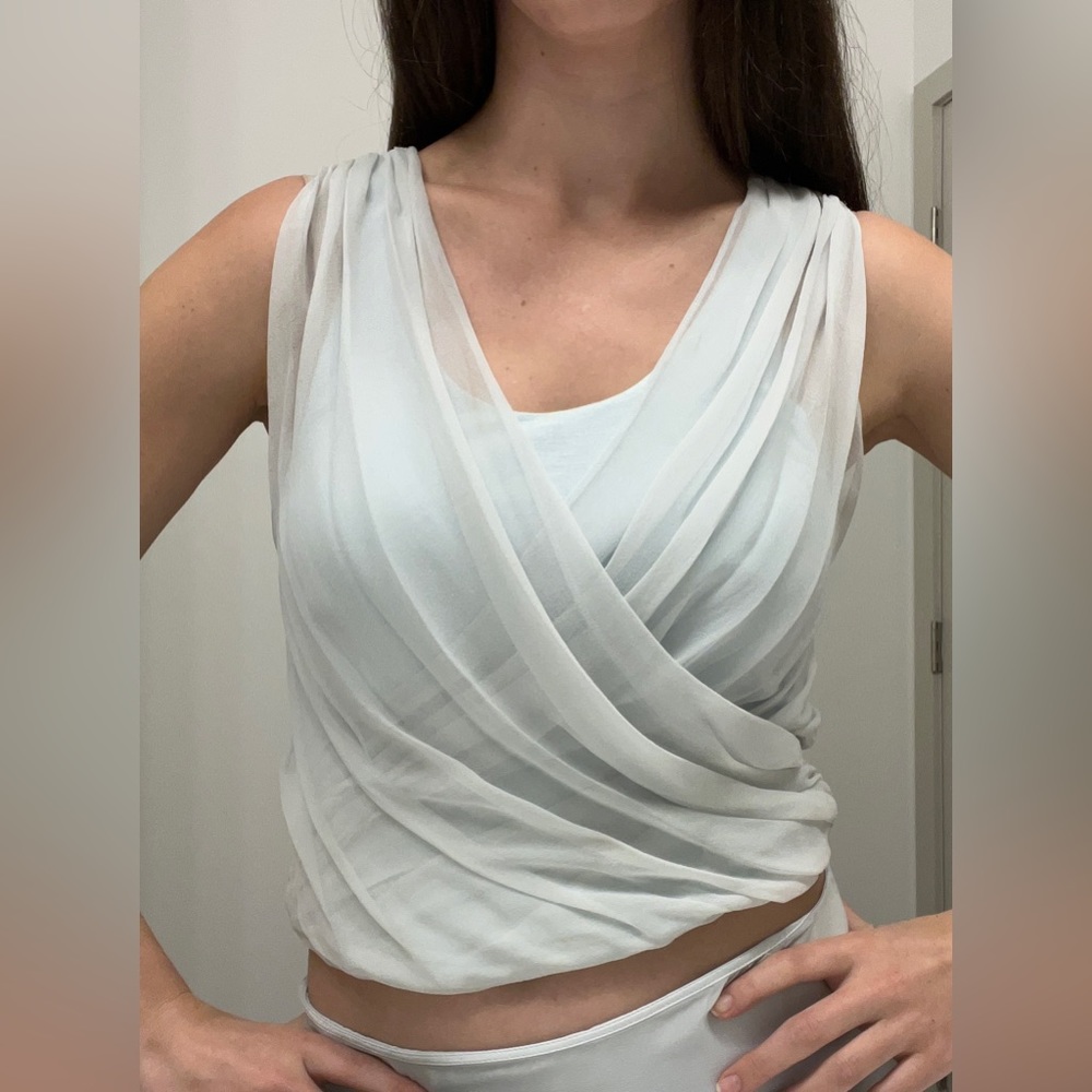 Silk vintage Alice & Olivia cropped shirt